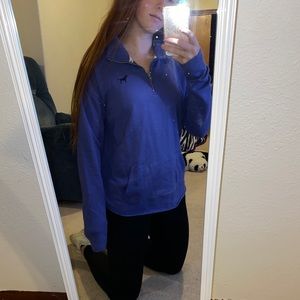 Pink quart zip sweatshirt